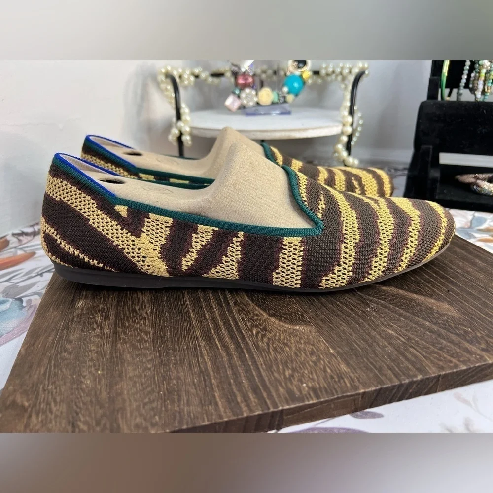 Rothy's Chai Zebra Loafers 9